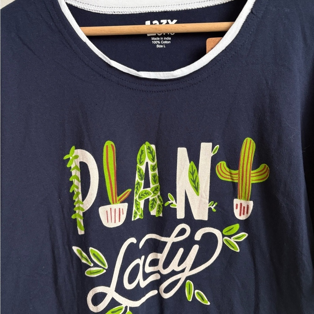 LAZY ONE Plant Lady Women's Regular Fit PJ Tee Large NEW - Picture 2 of 5